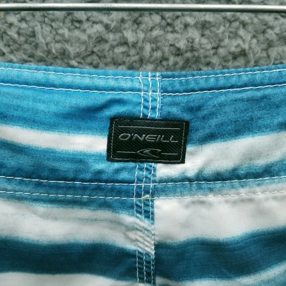 O'Neill Men's 32 Striped Multicolor Board Shorts Swimwear 33.25" 10.5" 11.5" - Picture 7 of 8
